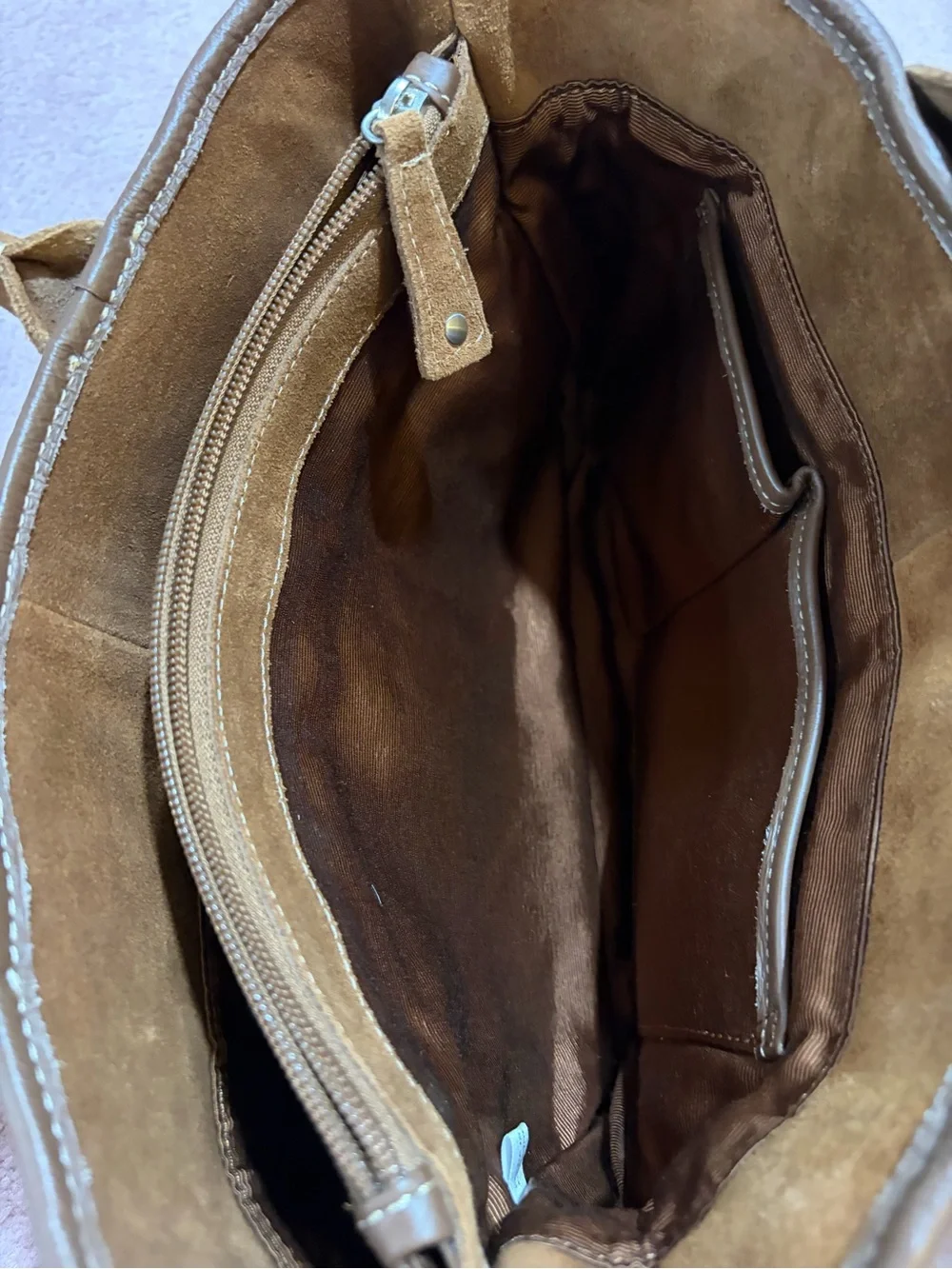 Brown Suede Handbag